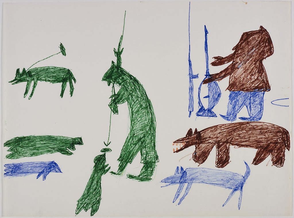 A hunter with his weapons
