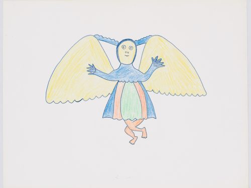 Figure depicting an angel-like creature with wings